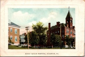 Postcard Moses Taylor Hospital in Scranton, Pennsylvania