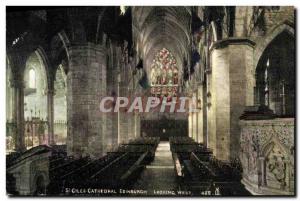 Old Postcard Edinburgh cult Cathedral Looking West