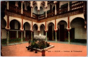 VINTAGE POSTCARD INTERIOR OF THE ARCHEVECHE IN ALGIERS ALGERIA