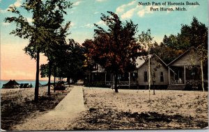 Postcard North Part of Huronia Beach in Port Huron, Michigan~138807