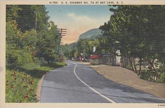 North Carolina Asheville U S Highway No 74 At Bat Cave