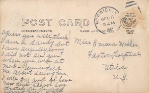 Norwich New York East Side Park Real Photo Vintage Postcard AA72853