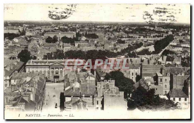 Old Postcard Panorama Nantes