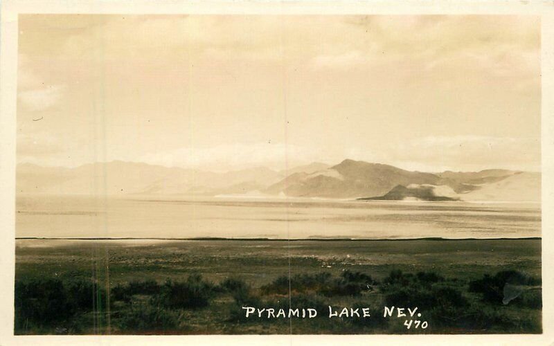 Nevada Pyramid Lake #470  RPPC Photo Postcard 22-8424