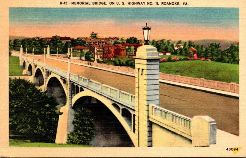 Virginia Roanoke Memorial Bridge On U S HIghway No 11