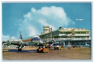 Japan Postcard Domestic Berthes Tokyo International Airport Airplane c1950's