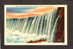 NY Niagara Falls New York ON Ontario Canada Linen Postcard