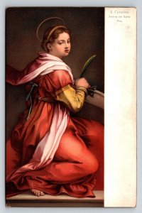 S. Catarina   Andrea del Sarto  Pisa  Painting   Postcard