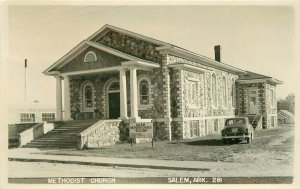 Automobile Methodist Church Salem Arkansas #281 1954 RPPC Photo Postcard 3978