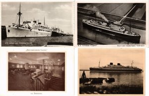 SHIPPING SHIPS ROTTERDAMSCHE LLOYD 15 Vintage Postcard (L4204)