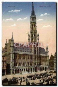 Old Postcard Brussels Hotel De Ville