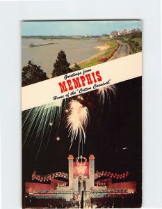 Postcard Home of the Cotton Carnival, Greetings from Memphis, Tennessee