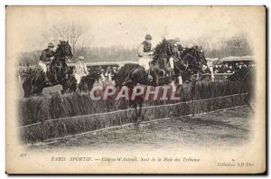 Old Postcard Horse Riding Equestrian Sports Racing of Paris & # 39Auteuil jum...