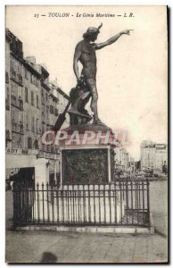 Old Postcard Toulon Genie Maritime