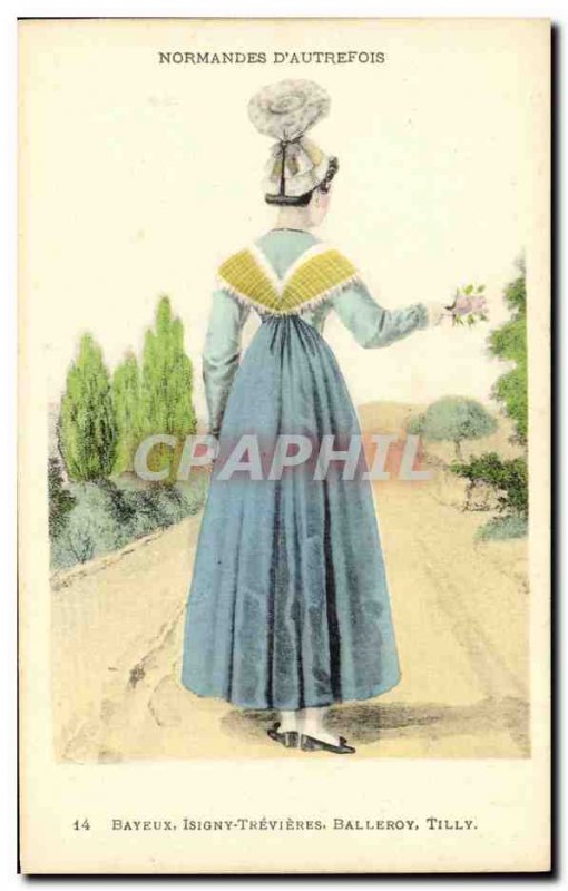 Old Postcard Bayeux Normades D Formerly Folklore Costume Headdress Isigny Tre...