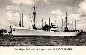 MS Gaasterland Koninklijke Hollandsche Lloyd Ship RPPC 08.96