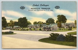 Nashville TN~Cross Ventilation~Instant Hot Water~Lake's Cottages~1940s Linen PC 