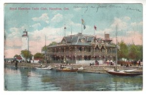 Royal Yacht Club House, Hamilton, Ontario, Lighthouse,  Used 1906 Glitter