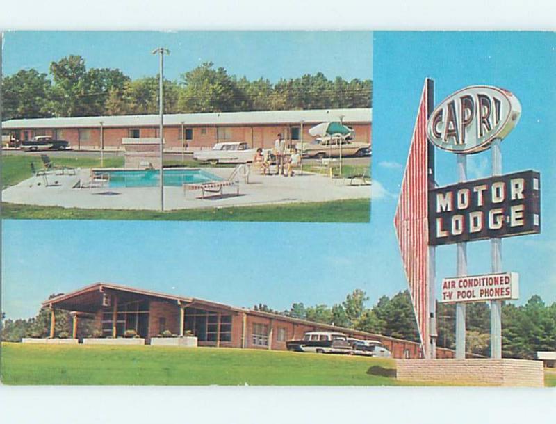 Unused Pre-1980 MOTEL SCENE Durham North Carolina NC B5363