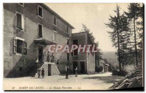 Old Postcard Foret Foret de Lente House forestry