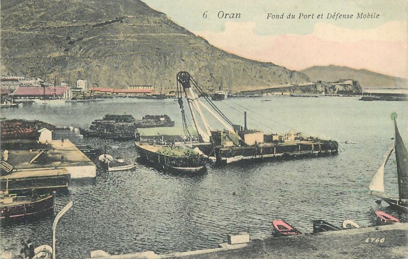 Algeria Postcard Oran Fond du Port et Defense Mobile