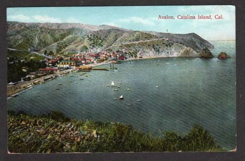 CA Aerial of Avalon CATALINA ISLAND CALIFORNIA Postcard