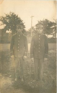 postcard RPPC Photo C-1910 Two men military uniforms 22-13998