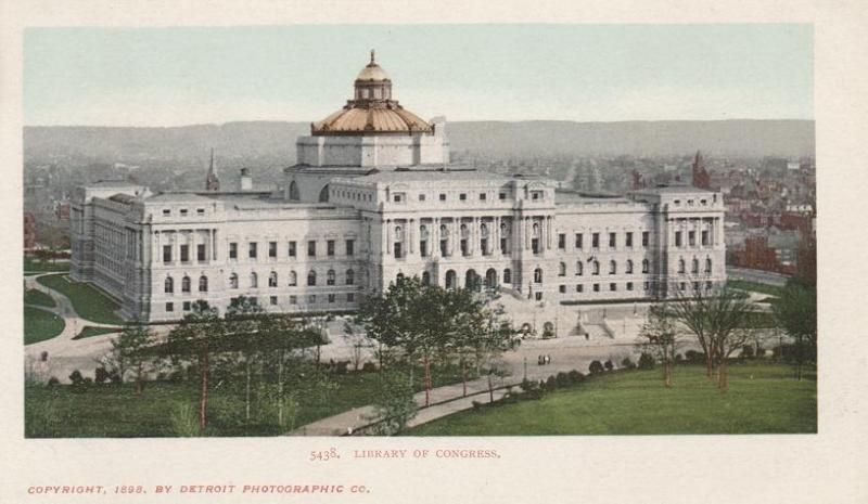 1898 View of the Library Of Congress, Washington, DC - UDB - Detroit Photo