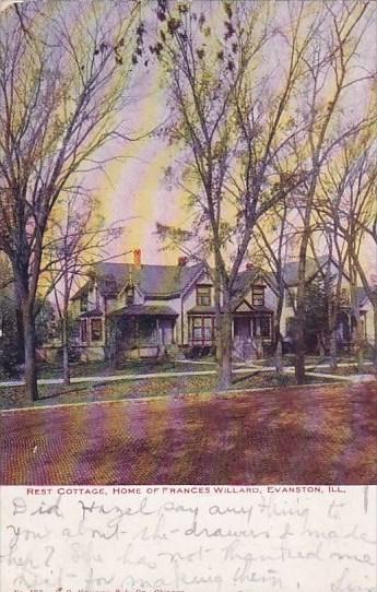 Illinois Evanston Rest Cottage Home Of Frances Willard 1910