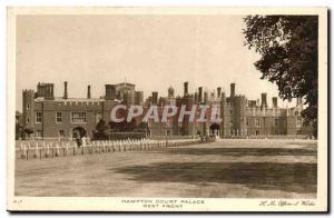 Great Britain Hampton Court Palace Old Postcard West Front