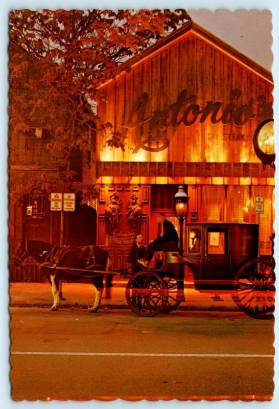 CHICAGO, Illinois IL ~ Old Town ANTONIO'S STEAK HOUSE Restaurant 4x6 Postcard