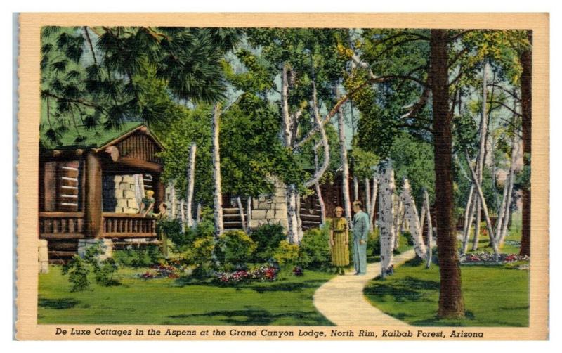 De Luxe Cottages at Grand Canyon Lodge, Kaibab Forest, AZ Postcard *5N31