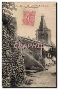 Old Postcard Airvault The keep of the old castle