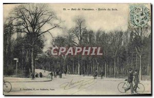 Old Postcard Bois de Vincennes Entree du Bois Velo Cycle