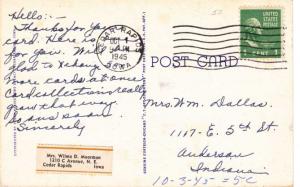 Stewart Memorial Library - Coe College - Cedar Rapids, Iowa - pm 1945 - Linen