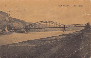 L009 Germany 1922 Remagen, Rheinbruecke, Bridge vintage postcard