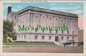 America Postcard - Masonic Temple, Hamilton, Ohio  RS32620