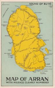 Map Of Arran Sound Of Bute Scotland