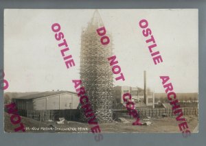 Stillwater MINNESOTA RPPC 1909 CONSTRUCTING NEW PRISON Penitentiary GUARD TOWER