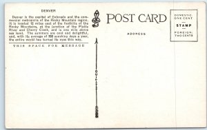 c1910s Denver, CO Famous Mountain Peaks Postcard Colorado Range Panorama A84
