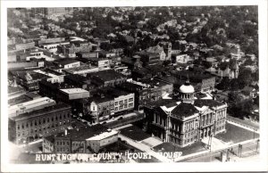 Real Photo Postcard Huntington County Court House in Huntington, Indiana