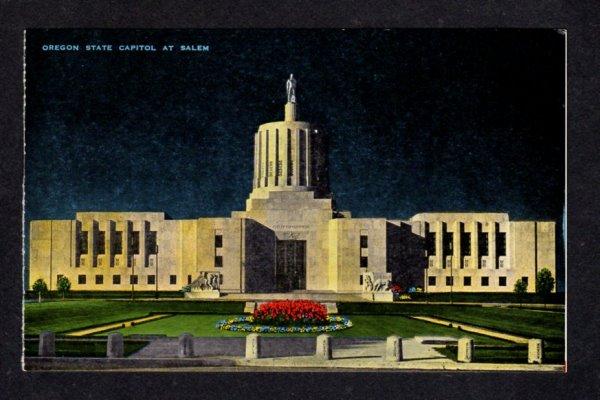 OR Oregon State Capitol Salem Oregon Postcard Carte Postale PC