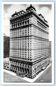 RPPC DETROIT, Michigan MI ~ HOTEL BOOK CADILLAC c1950s Roadside Postcard