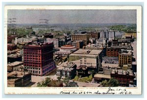 1906 Bird's Eye View St. Paul Minnesota MN 4th Street Posted Antique Postcard 