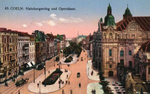 Vintage Postcard Coeln Habsburgerring Und Opernhaus Opera House Cologne Germany