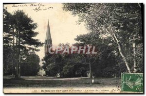 Old Postcard Bernieres Sur Mer The park of the castle