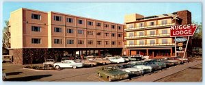 SPARKS, Nevada NV ~ Roadside NUGGET LODGE Motel c1960s ~ 3½x9 Postcard