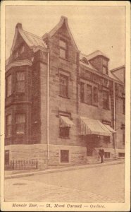 Mont Carmel Quebec Manoir Street View Vintage Postcard