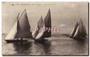 Old Postcard Arcachon Cote d & # 39argent Regates was sailing yachts Sailing ...