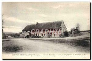 Postcard Old Cars Tour d & # 39Auvergne cut Gordon Bennett 1905 Michelin circ...